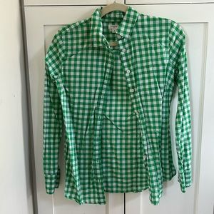J Crew checkered blouse